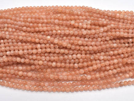 Sunstone Beads, 4mm, Round Beads-RainbowBeads
