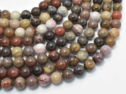 Petrified Wood, 8mm (8.5mm) Round-RainbowBeads