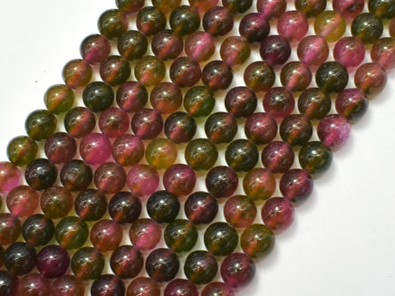 Jade - Watermelon Tourmaline Color, 8mm, Round-RainbowBeads