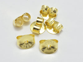 20pcs 24K Gold Vermeil Ear Nuts, 925 Sterling Silver Ear Nuts, Butterfly Backings-RainbowBeads