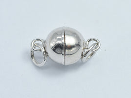 1pc 8mm 925 Sterling Silver Magnetic Ball Clasp, 14x8mm-RainbowBeads