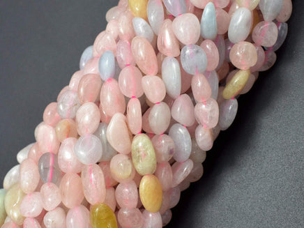 Beryl, Aquamarine, Morganite, Heliodor, 6x8 Nugget Beads-RainbowBeads
