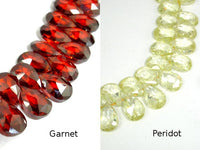 CZ beads, 6 x 9 mm Faceted Pear Briolette-RainbowBeads