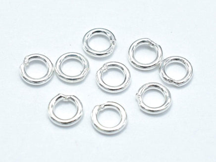 20pcs 925 Sterling Silver Jump Ring-Closed, 4mm, 0.8mm (20guage)-RainbowBeads