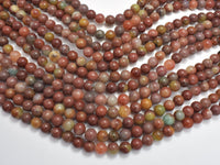 Red Amazonite Beads, 8mm, Round-RainbowBeads