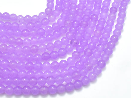 Jade - Purple, 6mm (6.3mm) Round Beads, 14.5 Inch-RainbowBeads