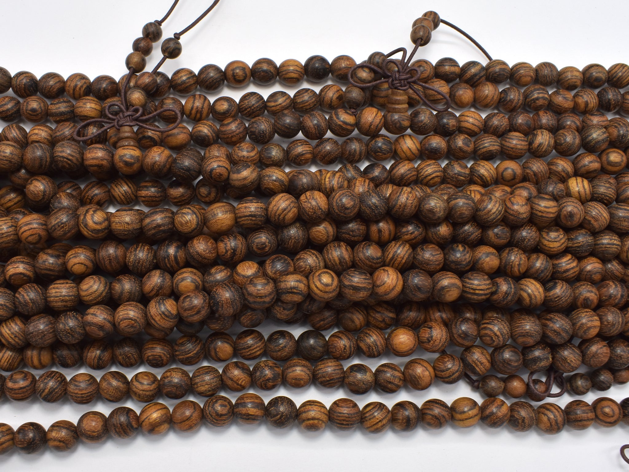 Tiger Skin Sandalwood Beads, 8mm Round Beads
