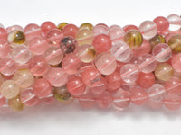 Fire Cherry Quartz Beads, Round, 8mm-RainbowBeads