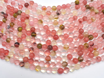 Fire Cherry Quartz Beads, Round, 8mm-RainbowBeads