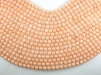 Jade Beads, Peach, 8mm Faceted Round-RainbowBeads