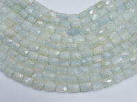 Aquamarine 8x10mm Faceted Rectangle-RainbowBeads