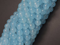 Jade - Aqua Blue, 8mm (8.3mm) Round-RainbowBeads