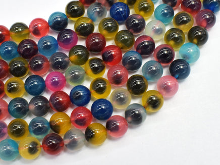 Sugar Heart Agate 8mm Round-RainbowBeads