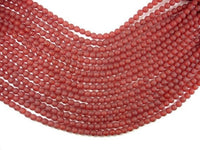 Matte Carnelian Beads, 6mm Round Beads-RainbowBeads