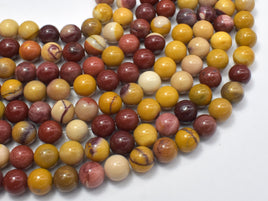 Mookaite Beads, Round, 8mm-RainbowBeads