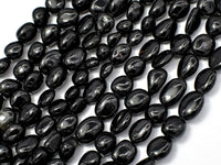 Black Tourmaline, 6x8mm Nugget Beads-RainbowBeads