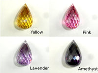 CZ beads, 15x25mm Faceted Teardrop-RainbowBeads