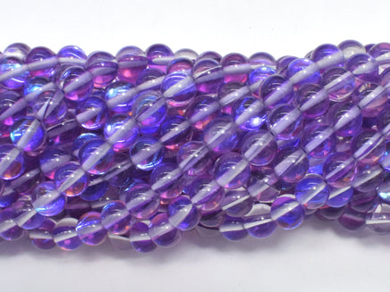 Mystic Aura Quartz - Purple, 6mm (6.5mm)-RainbowBeads