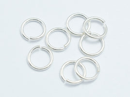 10pcs 925 Sterling Silver Opened Jump Ring, 8mm-RainbowBeads