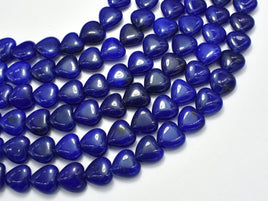 Jade - Blue 12mm Heart Beads, 15 Inch-Rainbow Beads