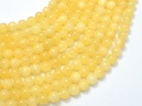 Yellow Jade Beads, Round, 6mm, 15 Inch-RainbowBeads