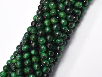 Tiger Eye-Green 6mm Round-Rainbow Beads