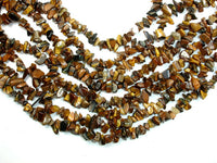 Tiger Eye, 4-9 mm Chips Beads-RainbowBeads