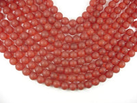 Matte Carnelian Beads, 10mm Round Beads-RainbowBeads