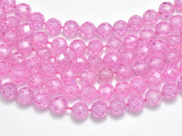 Cubic Zirconia - Pink, CZ beads, 4mm, Faceted-RainbowBeads