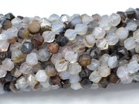 Agate Beads, 6mm Star Cut Faceted Round, 14 Inch-RainbowBeads