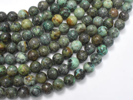 African Turquoise Beads, 8mm (8.6mm) Round-RainbowBeads