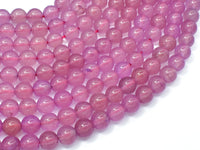 Jade Beads-Mauve, 8mm Round Beads-RainbowBeads