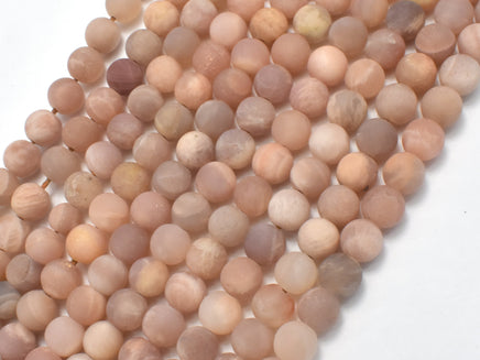 Matte Sunstone Beads, Round, 6mm-RainbowBeads