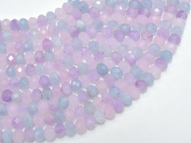 Aquamarine, Lavender Amethyst (Lavender Jade), Rose Quartz, 4x6mm Faceted Rondelle,-RainbowBeads
