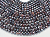 Mystic Coated Red Tiger Eye, 8mm Faceted Round, AB Coated-RainbowBeads