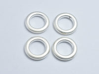 2pcs Matte 925 Sterling Silver Ring, 13mm-RainbowBeads