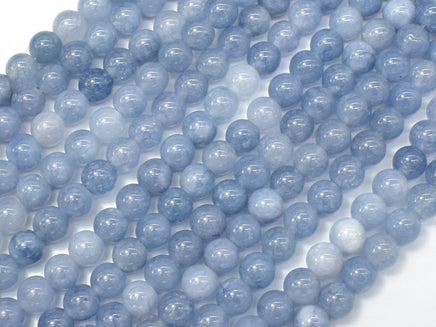 Jade Beads-Blue Gray, 6mm (6.3mm) Round Beads-RainbowBeads