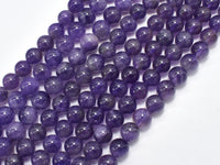 Amethyst Beads, Round, 8mm (8.5mm), 15.5 Inch-RainbowBeads