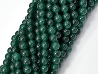 Jade Beads-Emeral, 6mm (6.3mm) Round Beads-RainbowBeads