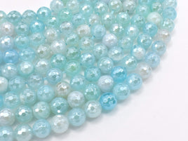 Mystic Coated Agate-Light Blue, 8mm Faceted-RainbowBeads