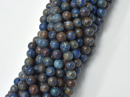 Blue Jasper Beads, 6mm Round Beads-RainbowBeads