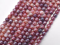 Mystic Coated Fire Agate- Red, 6mm Faceted-RainbowBeads