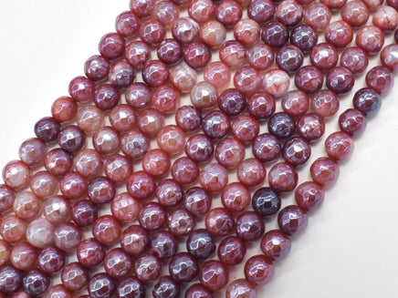 Mystic Coated Fire Agate- Red, 6mm Faceted-RainbowBeads