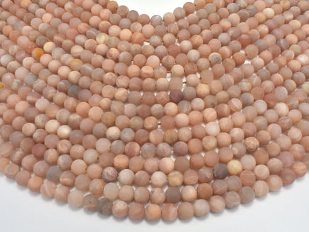 Matte Sunstone Beads, Round, 6mm-RainbowBeads