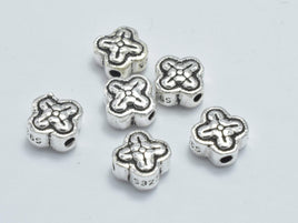 4pcs 925 Sterling Silver Beads-Antique Silver, 6mm Beads-RainbowBeads