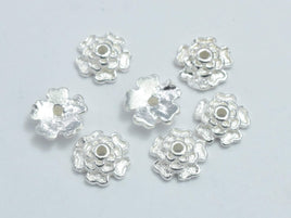 10pcs 925 Sterling Silver Bead Caps, 5.2x1.8mm Flower Bead Caps-RainbowBeads