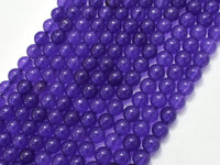 Jade - Amethyst, 6mm (6.3mm) Round-RainbowBeads