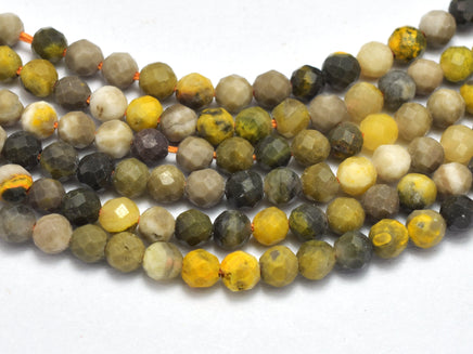 Bumblebee Jasper 3mm Micro Faceted Round-RainbowBeads