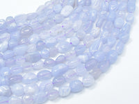 Blue Lace Agate, Blue Chalcedony, Approx 6x8mm Nugget Beads-RainbowBeads
