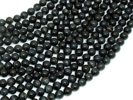 Blue Tiger Eye Beads, Round, 6mm-RainbowBeads